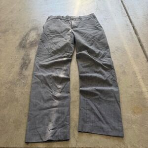 30x28 Grey Straight Wide Leg Dress Pants Y2K Grunge 2000s Vintage